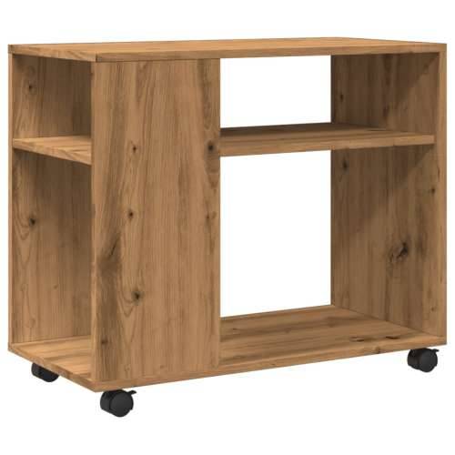 Bočni stolić s kotačima boja artisian hrast 70x35x60 cm drveni - Boja hrasta 1 Cijena