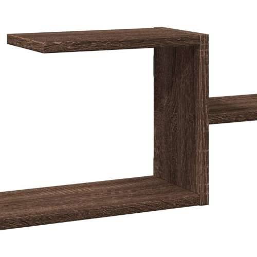 Zidna polica boja smeđeg hrasta 104x15x49 cm konstruirano drva - Smeđi hrast 1 Cijena