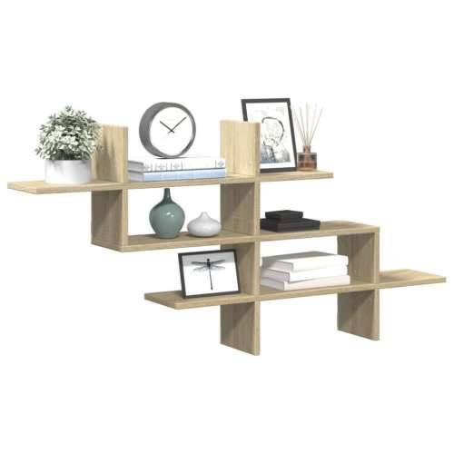 Zidna polica boja hrasta 124,5x18x60,5 cm konstruirano drva - sonoma hrast 1 Cijena