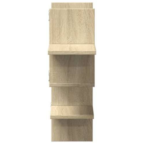 Zidna polica boja hrasta 124,5x18x60,5 cm konstruirano drva - sonoma hrast 1 Cijena