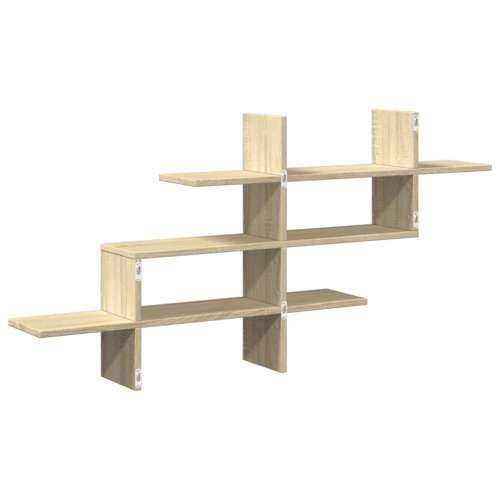 Zidna polica boja hrasta 124,5x18x60,5 cm konstruirano drva - sonoma hrast 1 Cijena