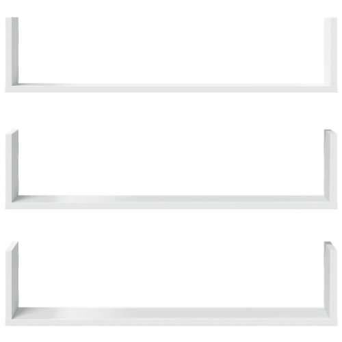 Zidne police 3 kom bijele 80x18x18 cm konstruirano drvo - Bijela 80 x 18 x 18 cm 1 Cijena
