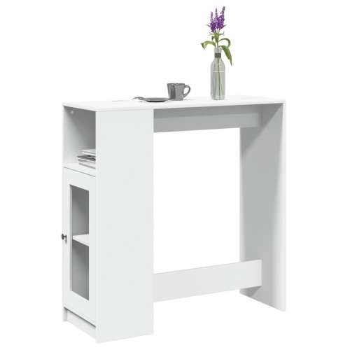 Barski stol s držačima bijeli 101x40x103,5 cm drveni - Bijela 1 Cijena