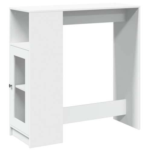 Barski stol s držačima bijeli 101x40x103,5 cm drveni - Bijela 1 Cijena