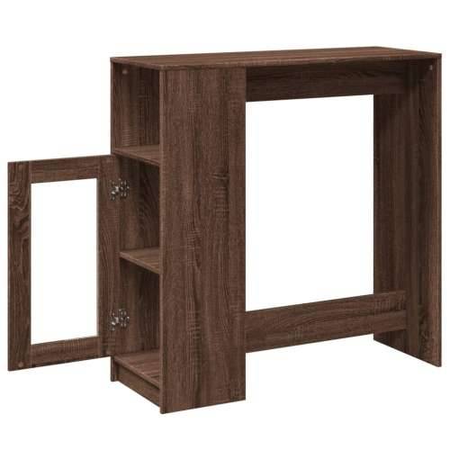 Barski stol s držačima boja hrasta 101x40x103,5 cm drveni - Smeđi hrast 1 Cijena