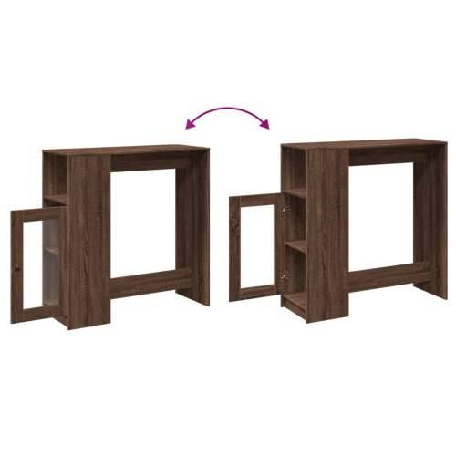 Barski stol s držačima boja hrasta 101x40x103,5 cm drveni - Smeđi hrast 1 Cijena