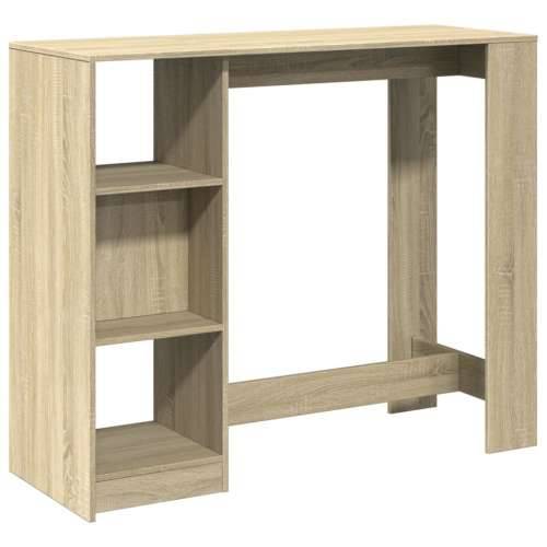 Barski stol s policom boja hrasta 124x46x103,5 cm drveni - sonoma hrast 1 Cijena