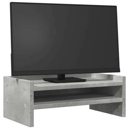 Stalak za monitor siva boja betona 42x24x16 cm drveni - Beton siva 42 x 24 x 16 cm Cijena