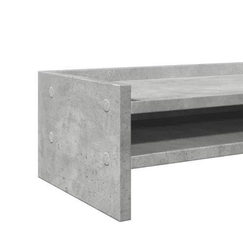 Stalak za monitor siva boja betona 42x24x16 cm drveni - Beton siva 42 x 24 x 16 cm Cijena