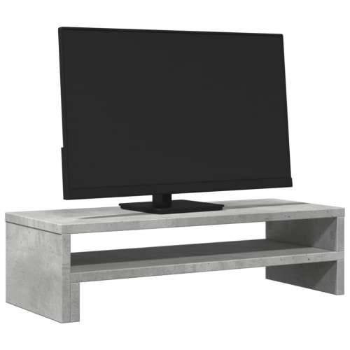 Stalak za monitor siva boja betona 54x22x15 cm drveni - Beton siva Cijena