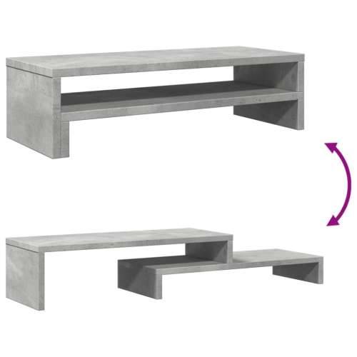 Stalak za monitor siva boja betona 54x22x15 cm drveni - Beton siva Cijena