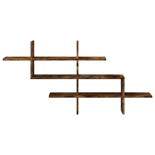 Zidna polica boja hrasta 124,5x18x60,5 cm konstruirano drvo - Dimljeni hrast 1 Cijena