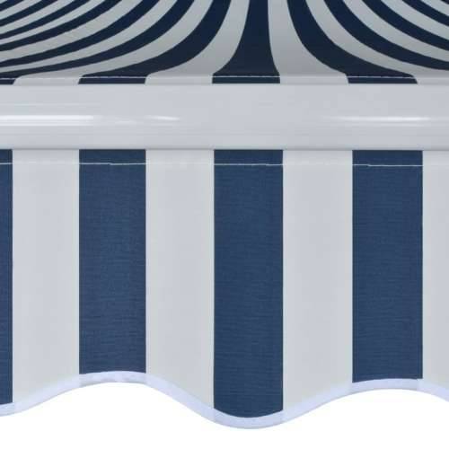 Sklopiva tenda na ručno upravljanje 450 cm crno-bijela - Plava i bijela 450 cm 1 Cijena