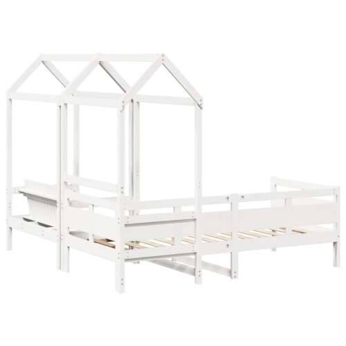 Dnevni krevet i klupa s krovom bez madraca bijeli 80x200 cm - Bijela 80 x 200 cm Cijena