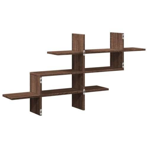 Zidna polica boja hrasta 124,5x18x60,5 cm konstruirano drvo - Smeđi hrast 1 Cijena