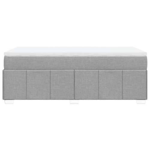 Box spring krevet s madracem svjetlosivi 90x190 cm od tkanine - Svjetlosiva 90 x 190 cm Cijena