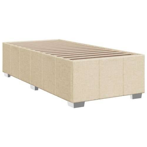 Krevet s oprugama i madracem krem 90 x 190 cm od tkanine - Krema 90 x 190 cm Cijena