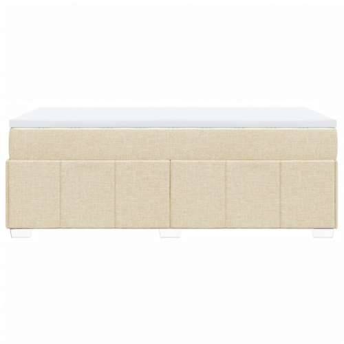 Krevet s oprugama i madracem krem 90 x 190 cm od tkanine - Krema 90 x 190 cm Cijena