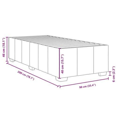 Okvir kreveta s oprugama i madrac svjetlosivi 90x200cm tkanina - Svjetlosiva 90 x 200 cm Cijena