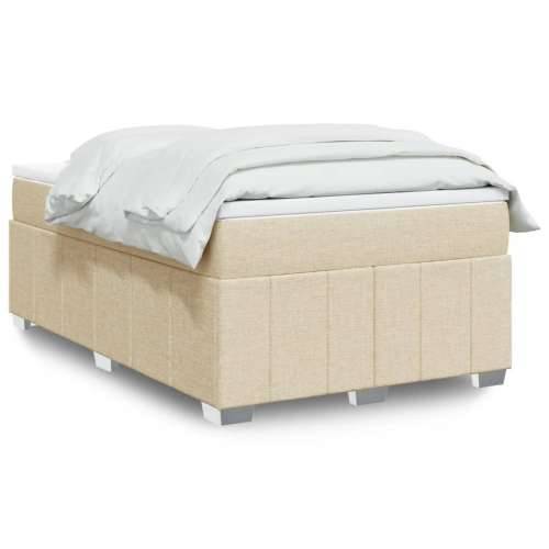 Krevet box spring s madracem krem 120 x 190 cm od tkanine - Krema 120 x 190 cm Cijena