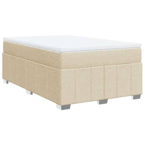 Krevet box spring s madracem krem 120 x 190 cm od tkanine - Krema 120 x 190 cm Cijena