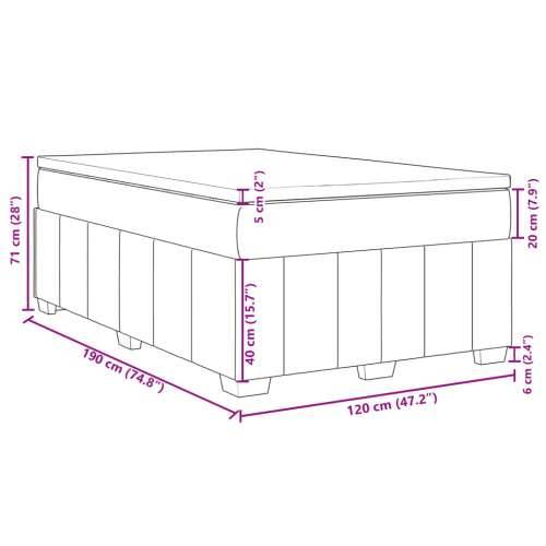Krevet box spring s madracem krem 120 x 190 cm od tkanine - Krema 120 x 190 cm Cijena