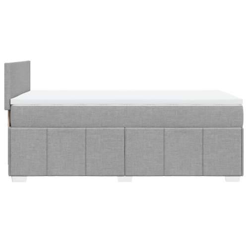 Okvir kreveta s oprugama i madrac svjetlosivi 90x200cm tkanina - Svjetlosiva 90 x 200 cm Gladak dizajn Cijena