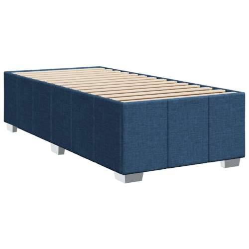 Krevet s oprugama i madracem plavi 90 x 190 cm od tkanine - Plava 90 x 190 cm Dizajn s gumbima Cijena
