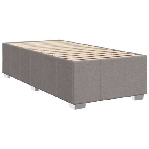 Krevet s oprugama i madracem smeđesivi 90x200 cm od tkanine Sivo-smeđa 90 x 200 cm Blok s kvadratima Cijena