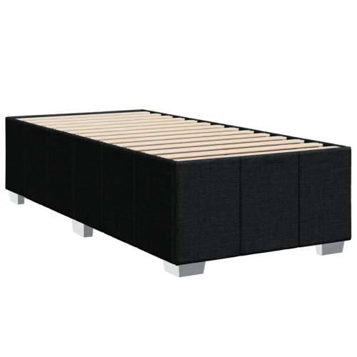 Krevet s oprugama i madracem crni 90x200 cm od tkanine - Crna 90 x 200 cm Dizajn s gumbima Cijena