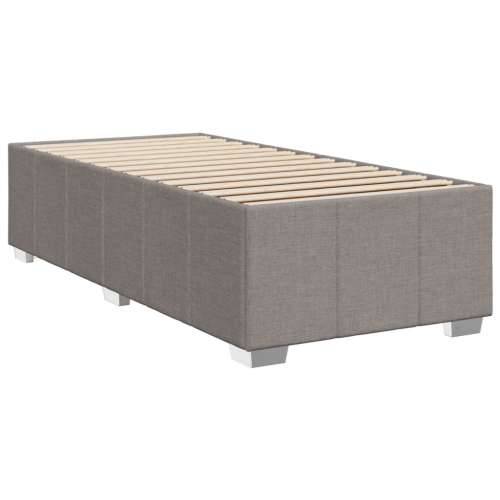 Krevet s oprugama i madracem smeđesivi 90x200 cm od tkanine - Sivo-smeđa 90 x 200 cm Dizajn s gumbima Cijena