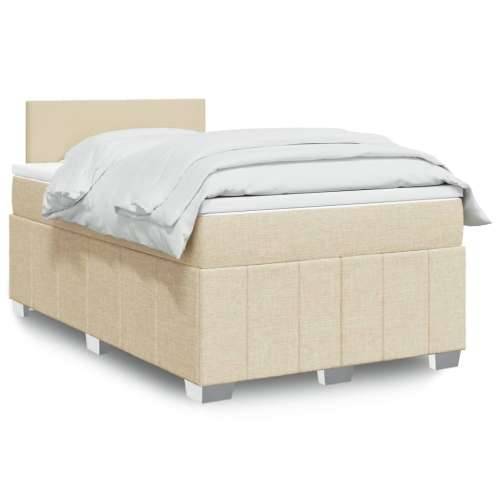 Krevet box spring s madracem krem 120 x 190 cm od tkanine - Krema 120 x 190 cm Gladak dizajn Cijena