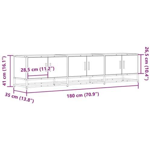 TV ormarić boja dimljenog hrasta 180x35x41 cm konstruirano drvo Dimljeni hrast 1 180 cm Cijena