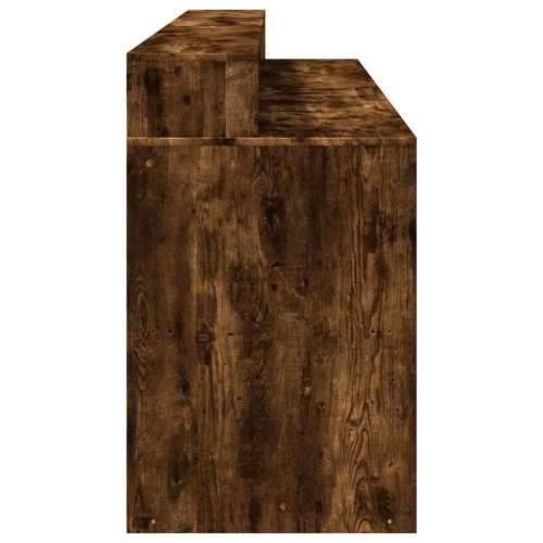 Radni stol s LED svjetlima boja hrasta 200x55x91 cm drveni - Dimljeni hrast 200 x 55 x 91 cm Cijena