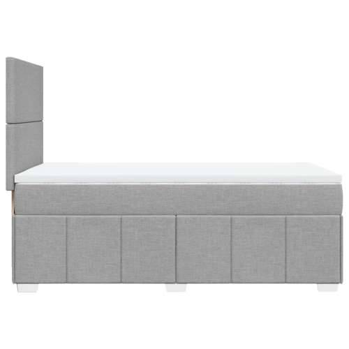 Box spring krevet s madracem svjetlosivi 90x190 cm od tkanine - Svjetlosiva 90 x 190 cm Gladak dizajn Cijena
