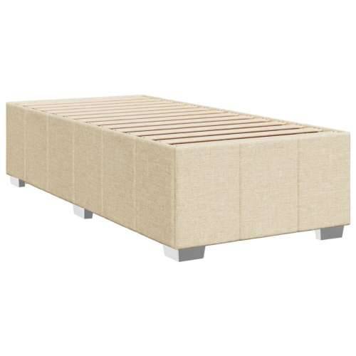 Krevet s oprugama i madracem krem 90 x 190 cm od tkanine - Krema 90 x 190 cm gumbi Cijena