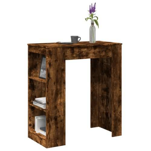 Barski stol s držačima boja hrasta 95x47x103,5 cm drveni - Dimljeni hrast 1 Cijena