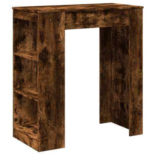 Barski stol s držačima boja hrasta 95x47x103,5 cm drveni - Dimljeni hrast 1 Cijena
