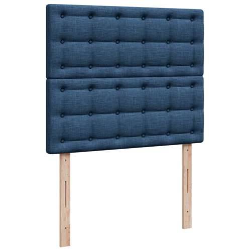 Krevet s oprugama i madracem plavi 120 x 190 cm od tkanine - Plava 120 x 190 cm gumbi Cijena