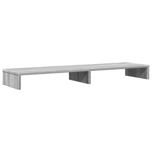 Stalak za monitor siva boja hrasta 100x27x10 cm drveni - Sivi hrast sonoma 100 x 27 x 10 cm Cijena