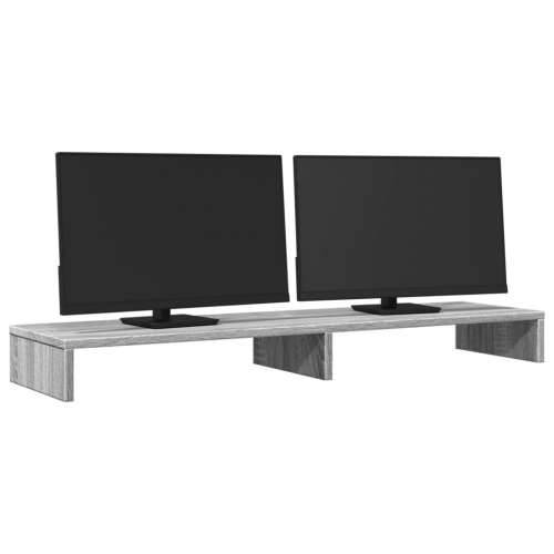 Stalak za monitor siva boja hrasta 100x27x10 cm drveni - Sivi hrast sonoma 100 x 27 x 10 cm Cijena