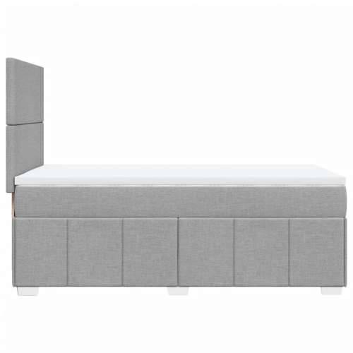 Box spring krevet s madracem svjetlosivi 90x190 cm od tkanine - Svjetlosiva 90 x 190 cm Gladak dizajn Cijena