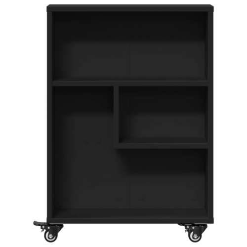 Uska kolica za pohranu crna 48x13x68 cm od konstruiranog drva Crna 1 Cijena
