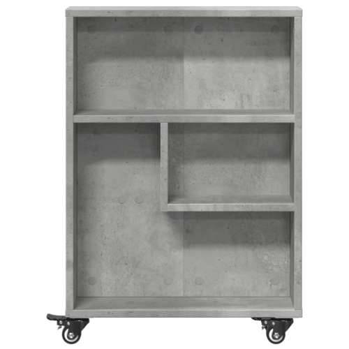 Uska kolica za pohranu boja betona 48x13x68cm konstruirano drvo - Beton siva 1 Cijena