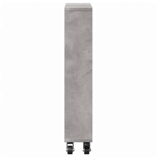 Uska kolica za pohranu boja betona 48x13x68cm konstruirano drvo - Beton siva 1 Cijena