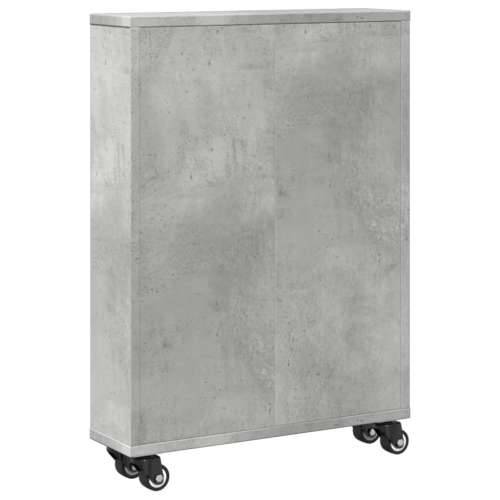 Uska kolica za pohranu boja betona 48x13x68cm konstruirano drvo - Beton siva 1 Cijena