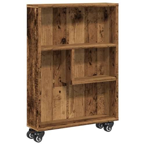 Uska kolica za pohranu boja drva 48x13x68 cm konstruirano drvo - Staro drvo 1 Cijena