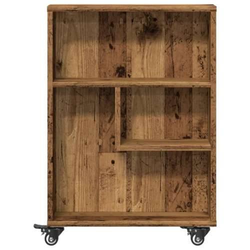 Uska kolica za pohranu boja drva 48x13x68 cm konstruirano drvo - Staro drvo 1 Cijena