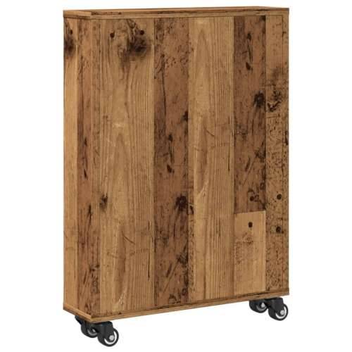 Uska kolica za pohranu boja drva 48x13x68 cm konstruirano drvo - Staro drvo 1 Cijena