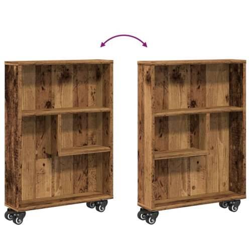 Uska kolica za pohranu boja drva 48x13x68 cm konstruirano drvo - Staro drvo 1 Cijena